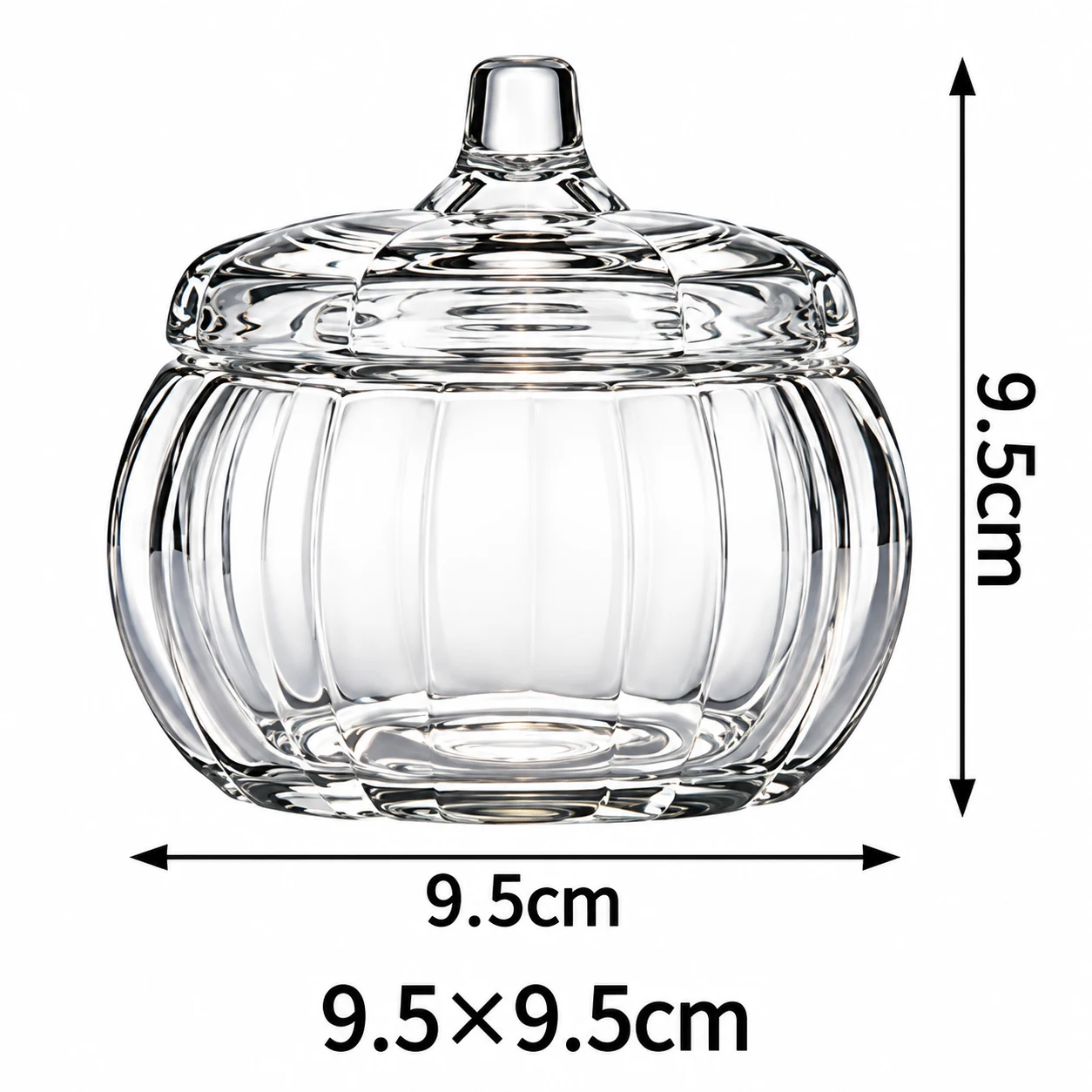 275ml Pumpkin Glass Candle Jar with Glass Lid — product detail