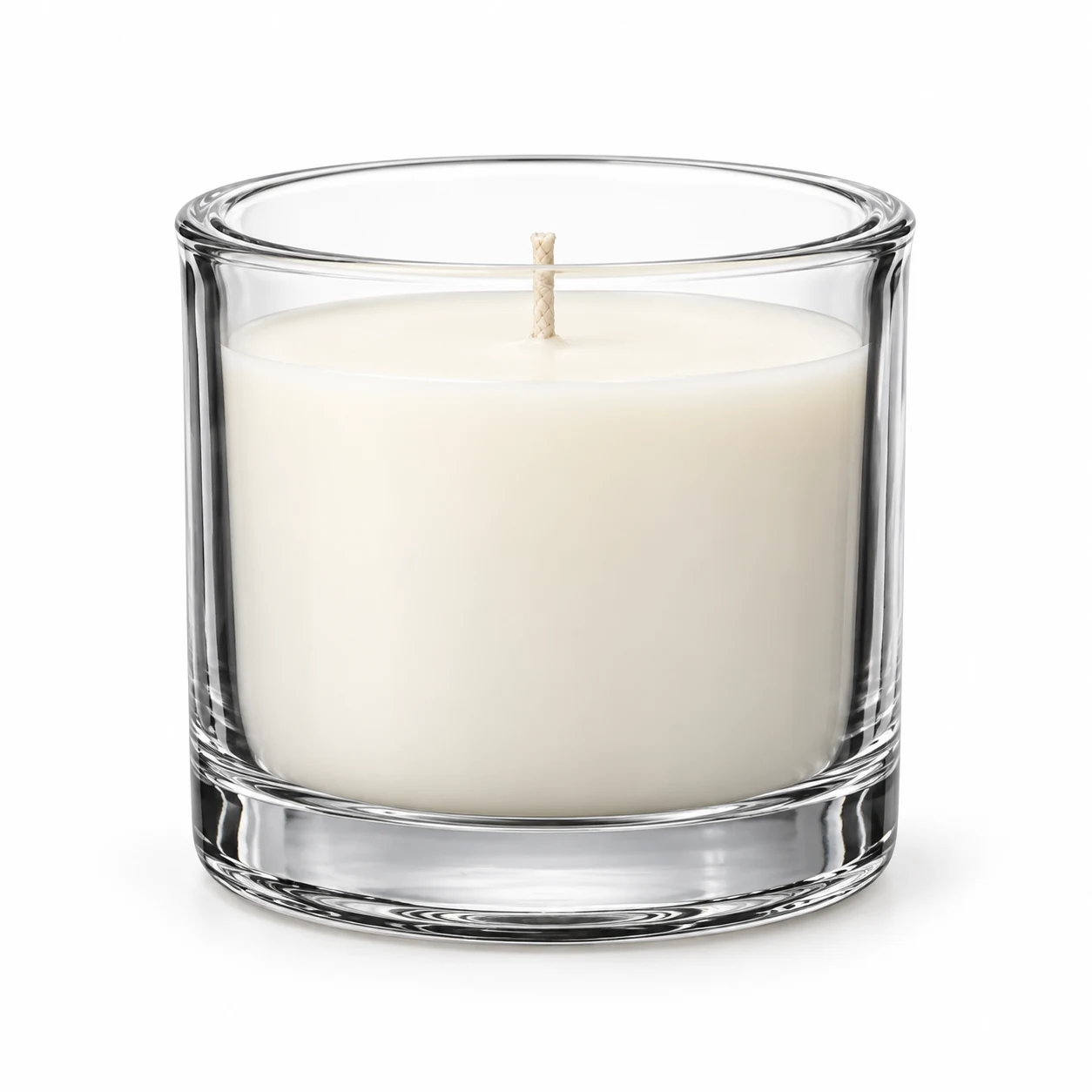 275ml Thick-Wall Glass Candle Jar — wax-filled candle