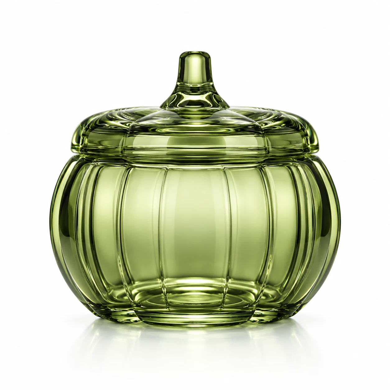 580ml Pumpkin Glass Candle Jar with Glass Lid — product detail
