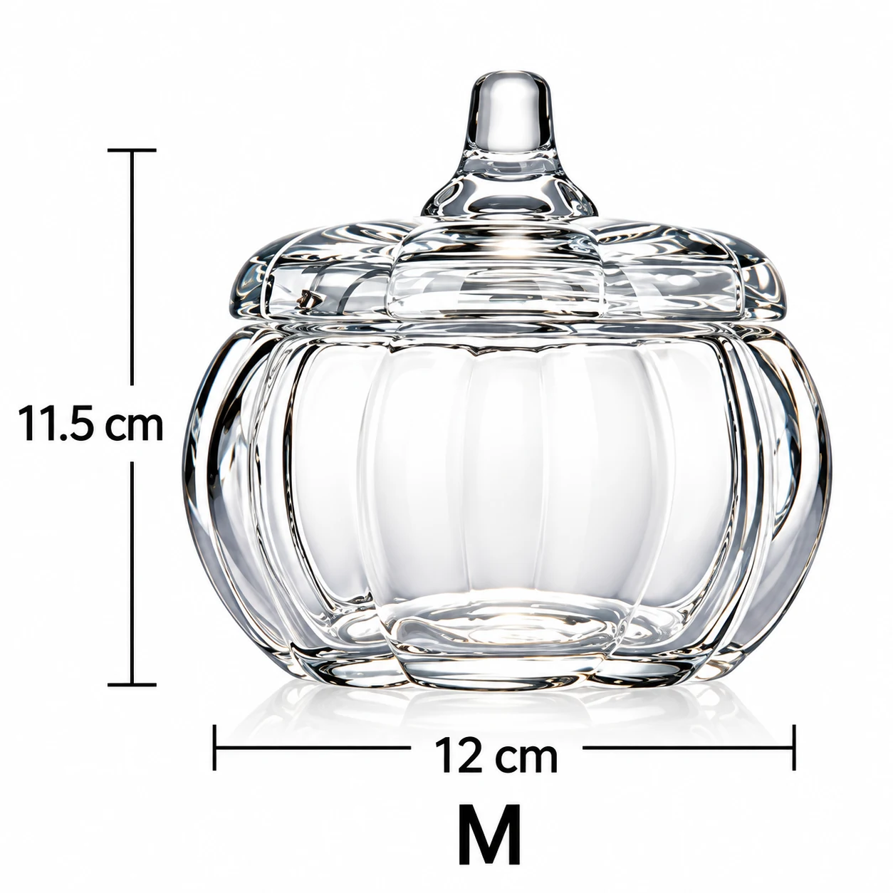 580ml Pumpkin Glass Candle Jar with Glass Lid — product detail