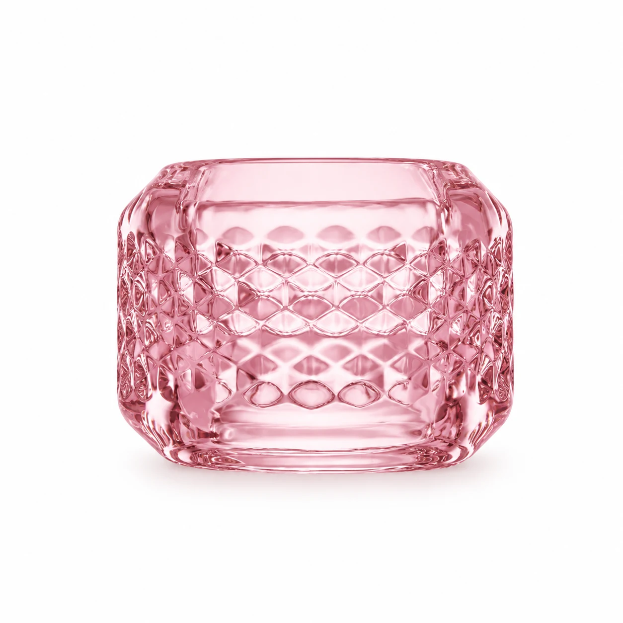 120ml Chevron Round Glass Candle Holder - VSS-CH-01 — design b — pink