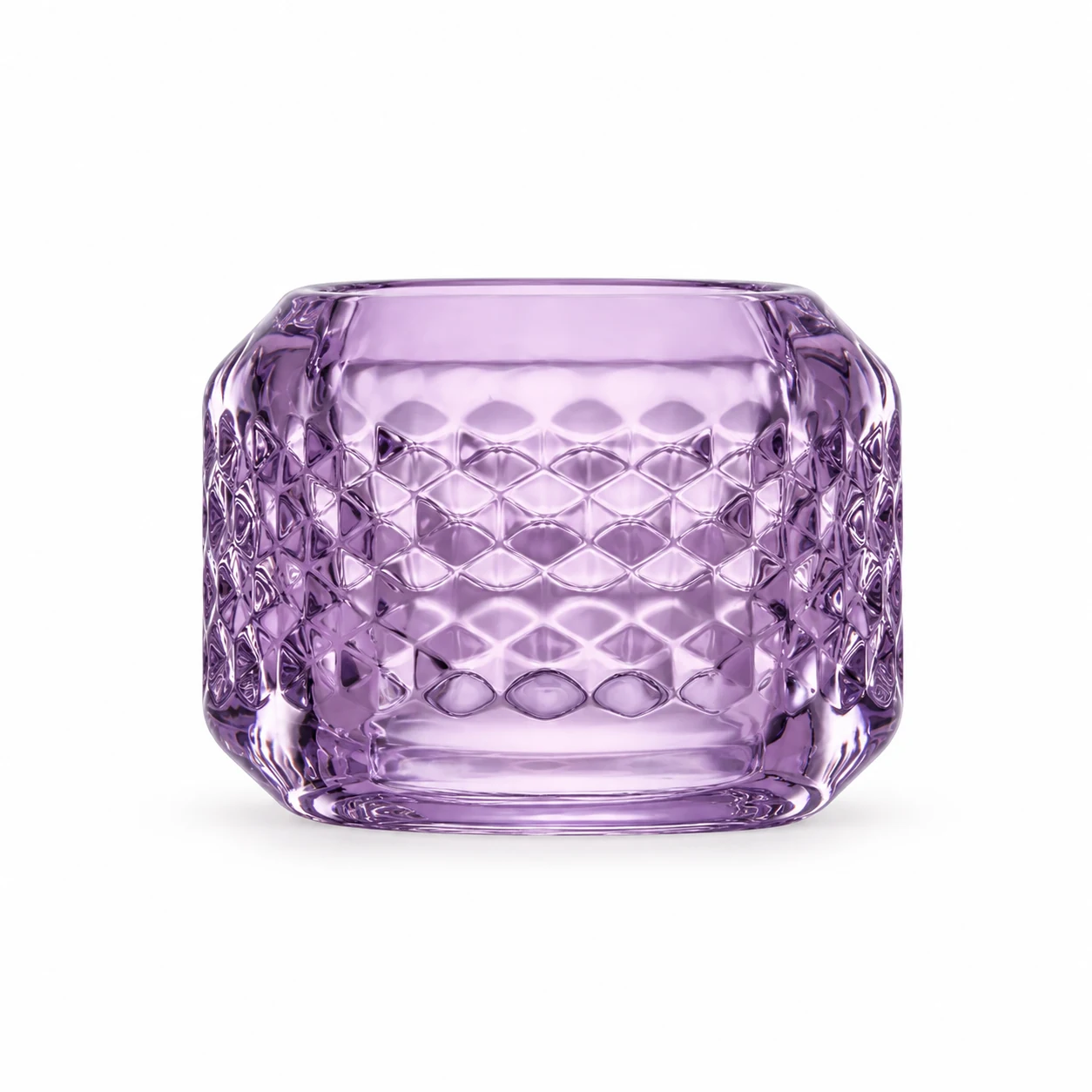 120ml Chevron Round Glass Candle Holder - VSS-CH-01 — design b — purple