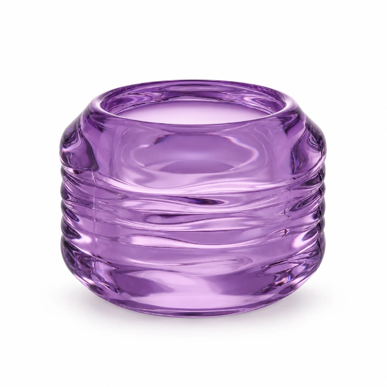 120ml Chevron Round Glass Candle Holder - VSS-CH-01 — design c — purple
