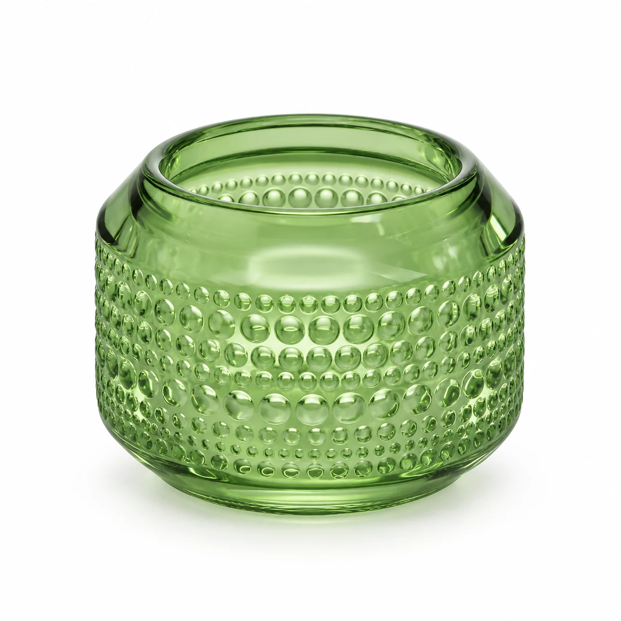120ml Chevron Round Glass Candle Holder - VSS-CH-01 — design d — green