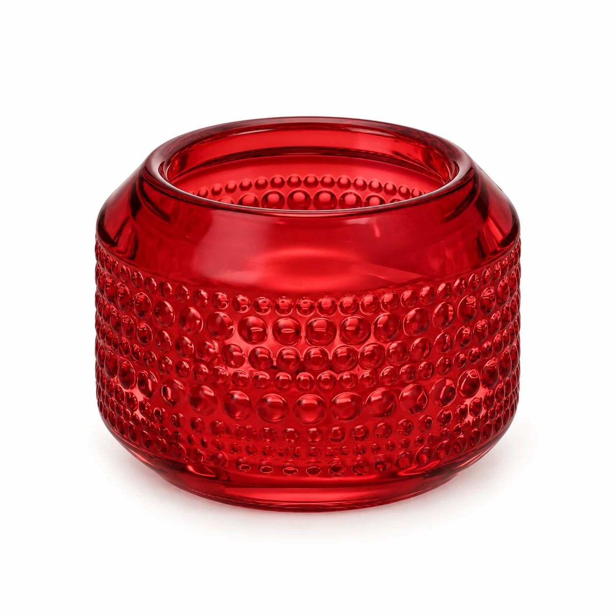 120ml Chevron Round Glass Candle Holder - VSS-CH-01 — design d — red