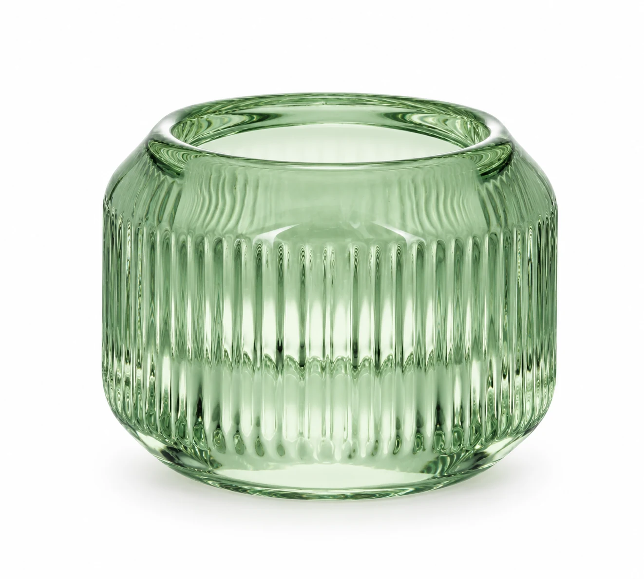120ml Chevron Round Glass Candle Holder - VSS-CH-01 — design e — green
