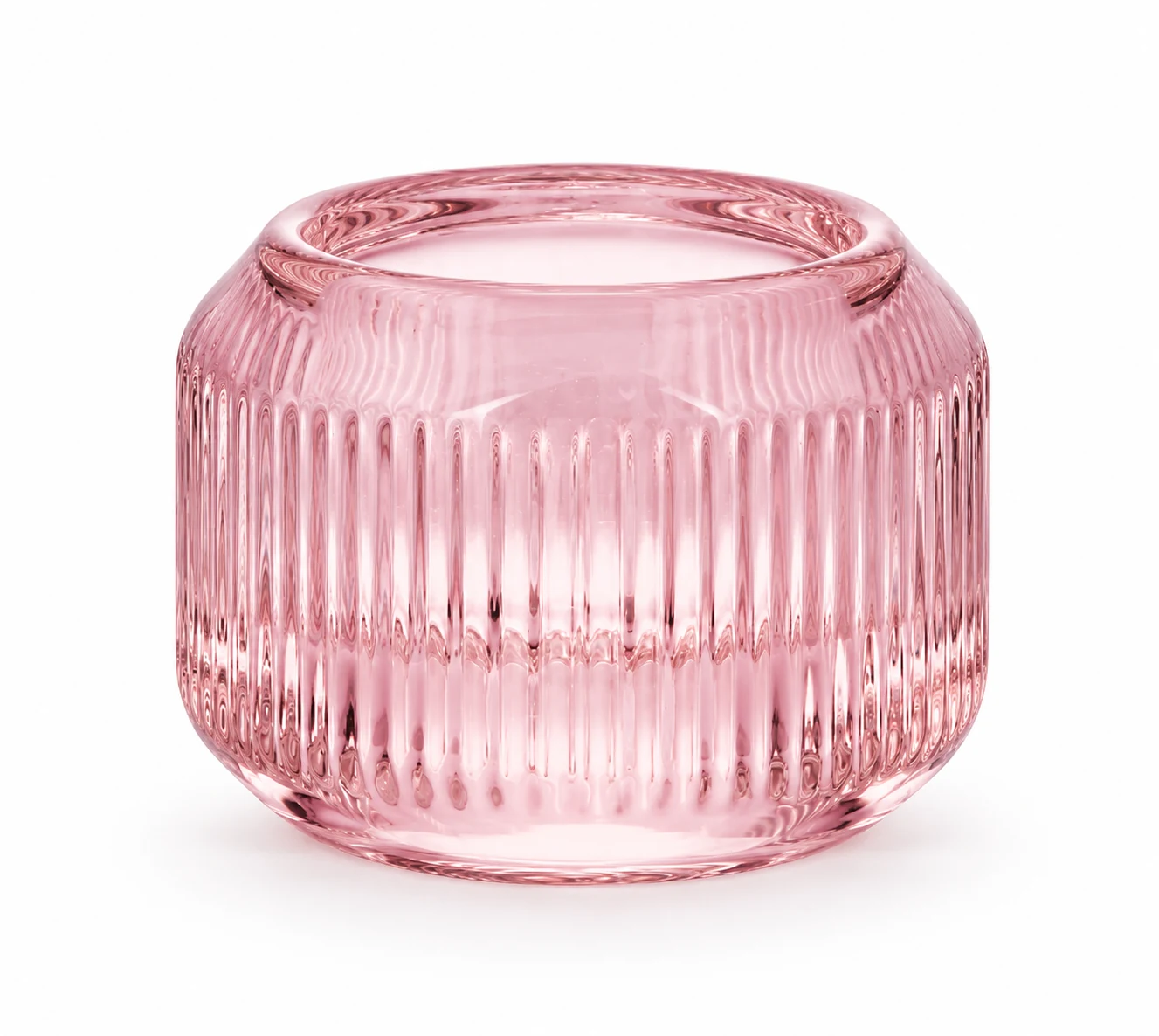 120ml Chevron Round Glass Candle Holder - VSS-CH-01 — design e — pink