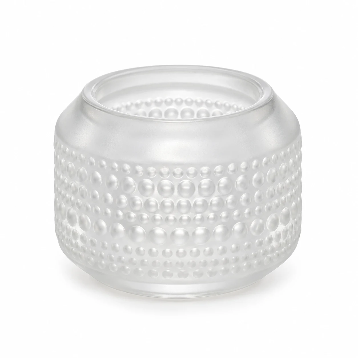 120ml Chevron Round Glass Candle Holder - VSS-CH-01 — design d — frosted