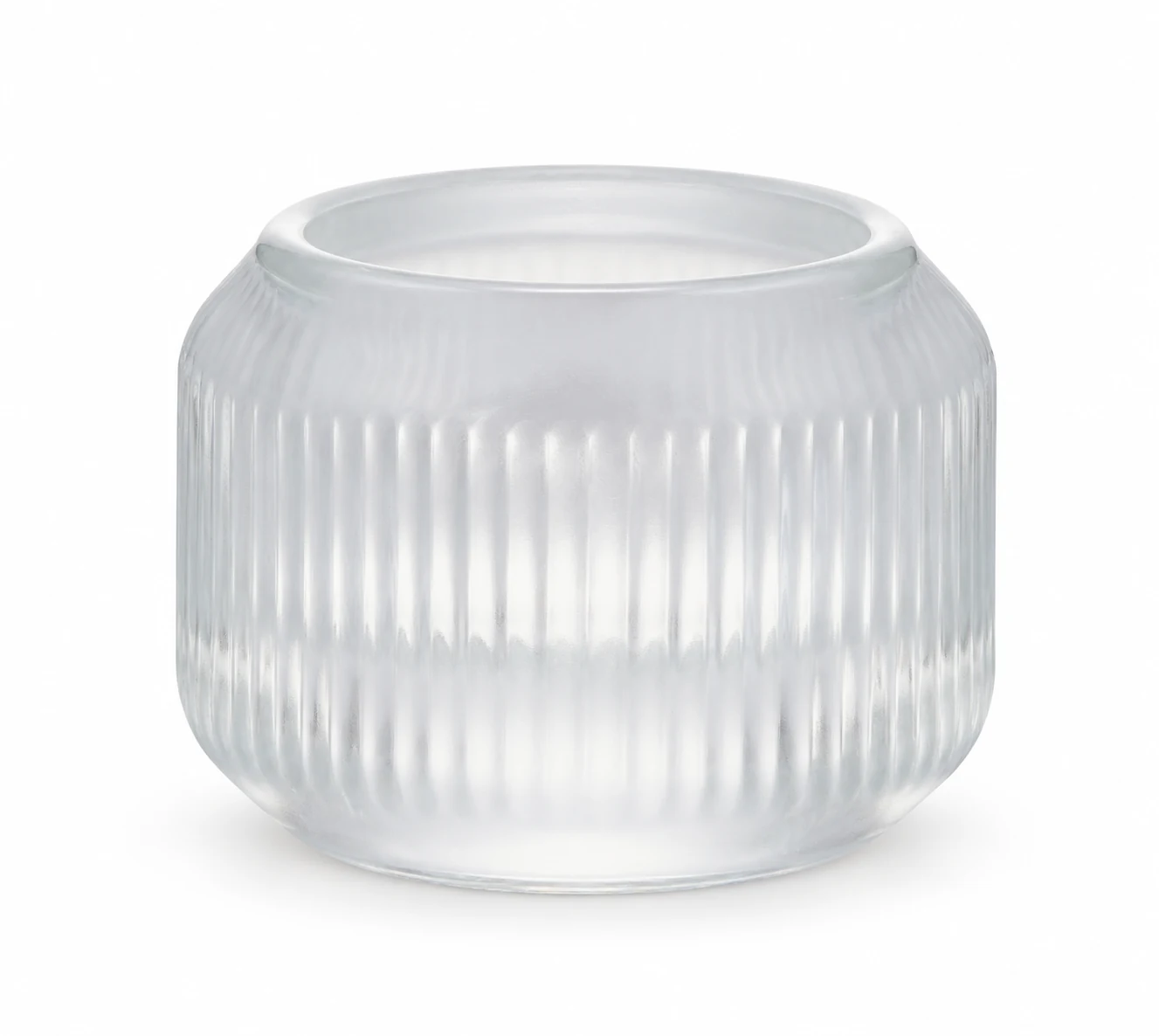 120ml Chevron Round Glass Candle Holder - VSS-CH-01 — design e — frosted
