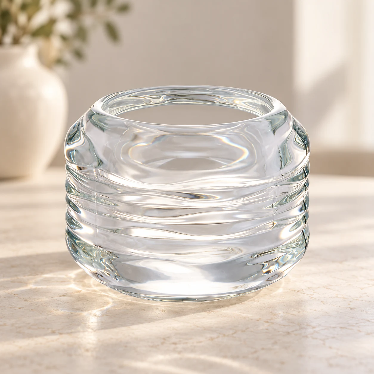 120ml Chevron Round Glass Candle Holder - VSS-CH-01 — design c — lifestyle