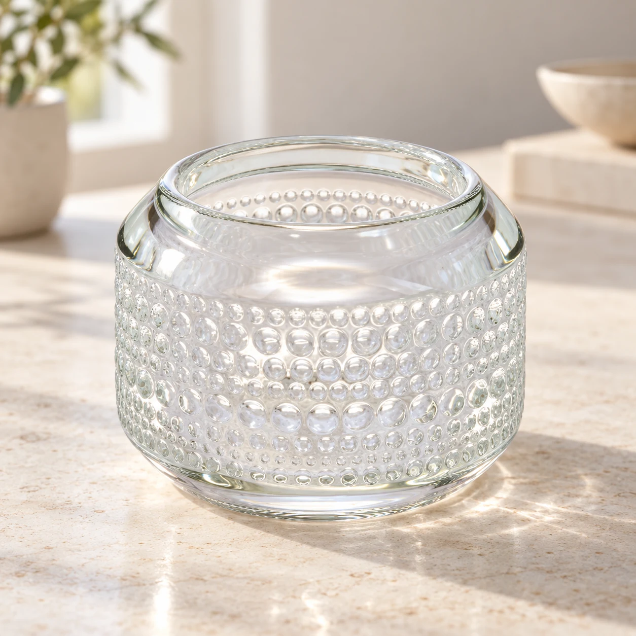 120ml Chevron Round Glass Candle Holder - VSS-CH-01 — design d — lifestyle