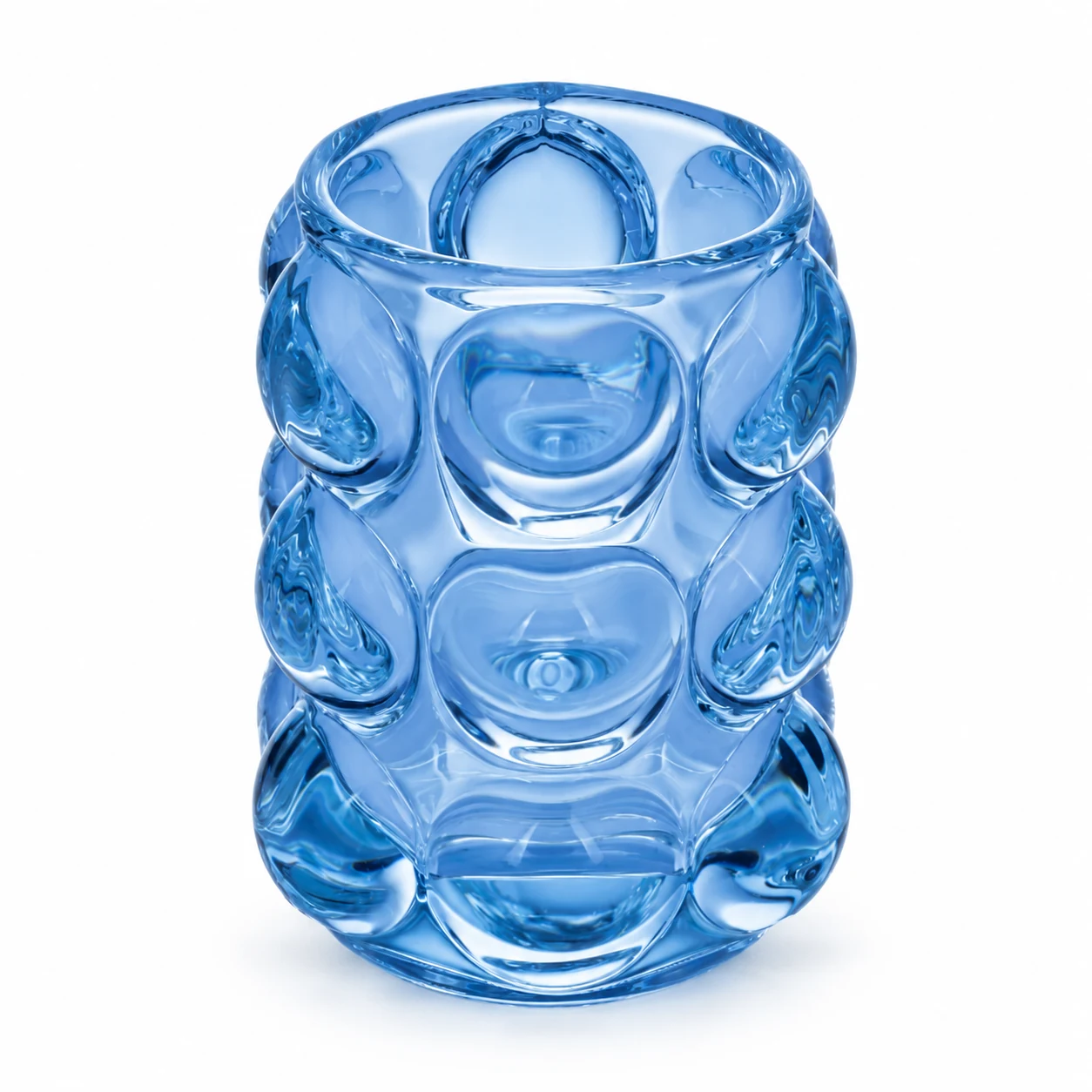 195ml Bubble Glass Candle Holder - VSS-CH-02 — blue