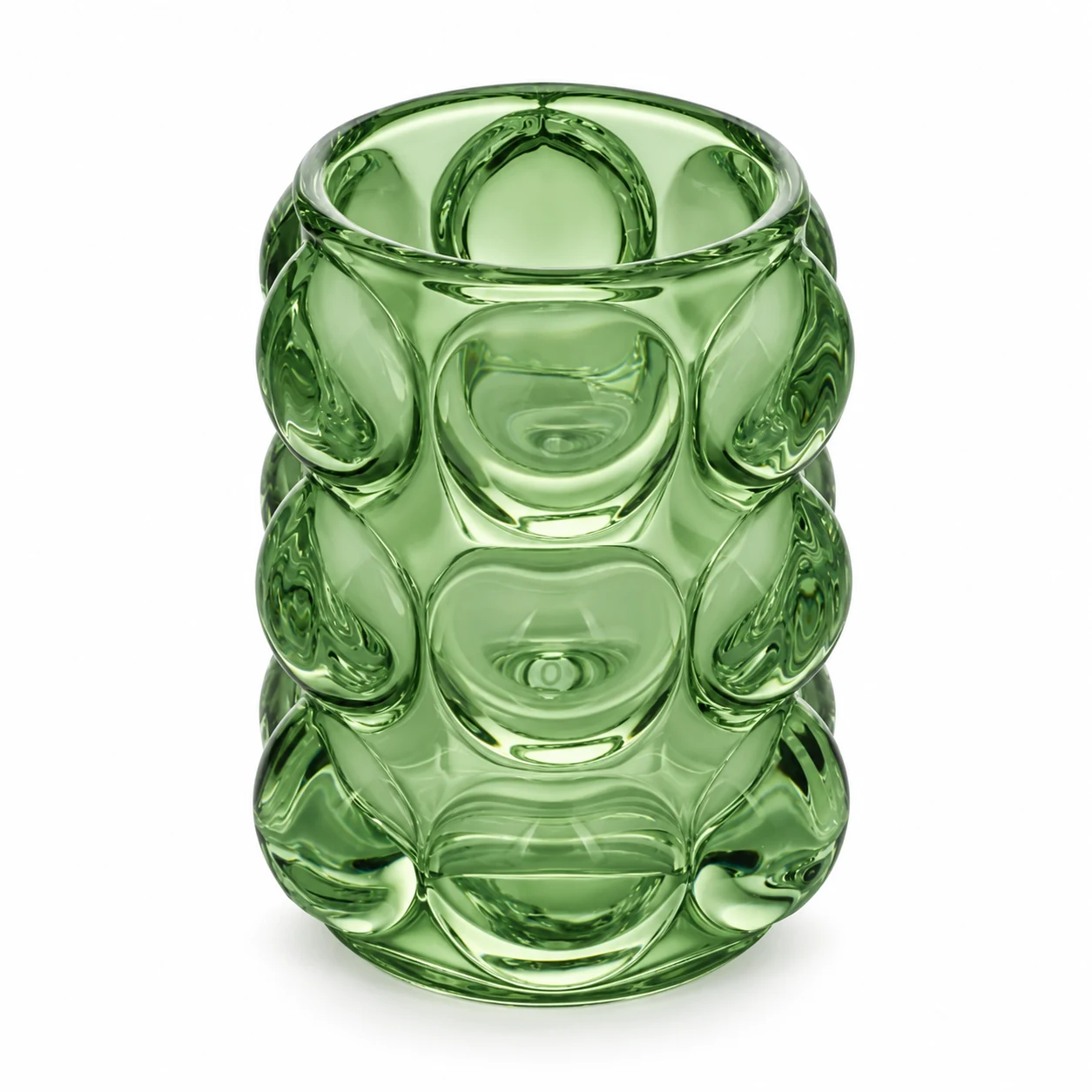 195ml Bubble Glass Candle Holder - VSS-CH-02 — green