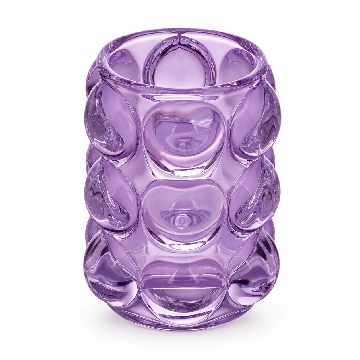 195ml Bubble Glass Candle Holder - VSS-CH-02 — purple