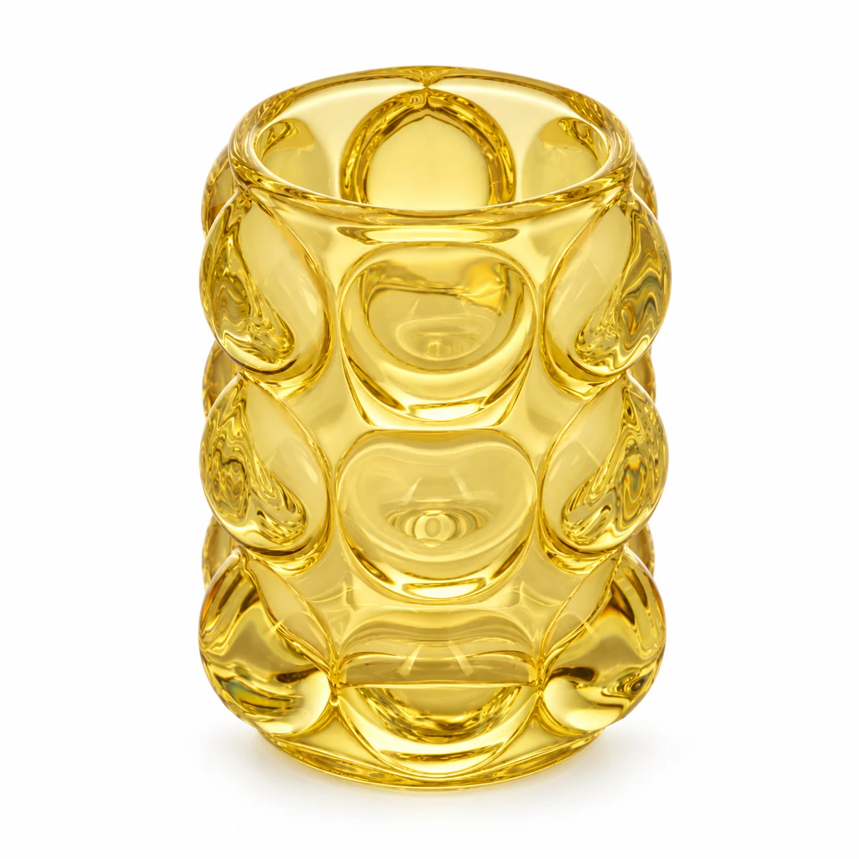 195ml Bubble Glass Candle Holder - VSS-CH-02 — yellow