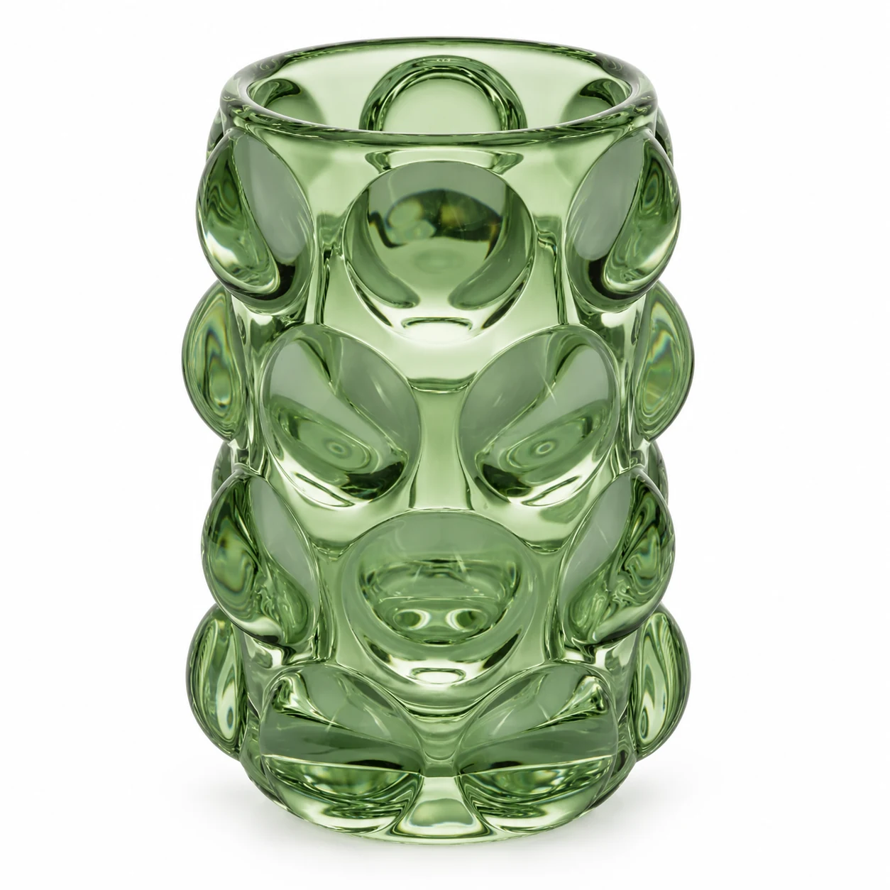 300ml Tall Bubble Glass Candle Holder - VSS-CH-03 — green
