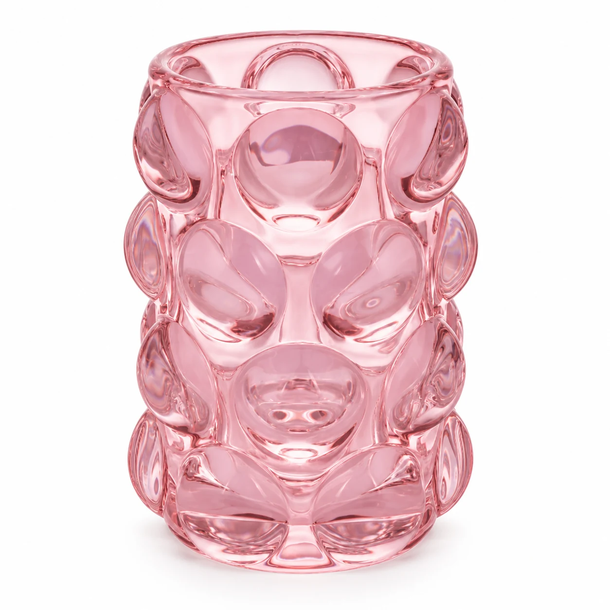 300ml Tall Bubble Glass Candle Holder - VSS-CH-03 — pink