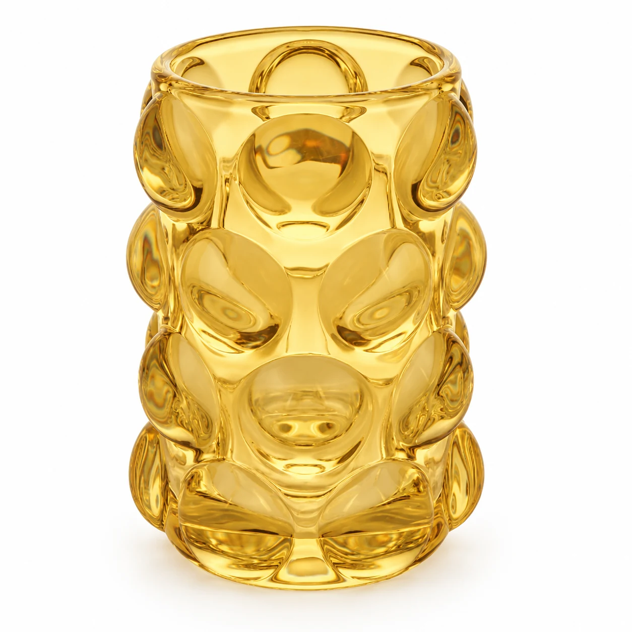 300ml Tall Bubble Glass Candle Holder - VSS-CH-03 — yellow