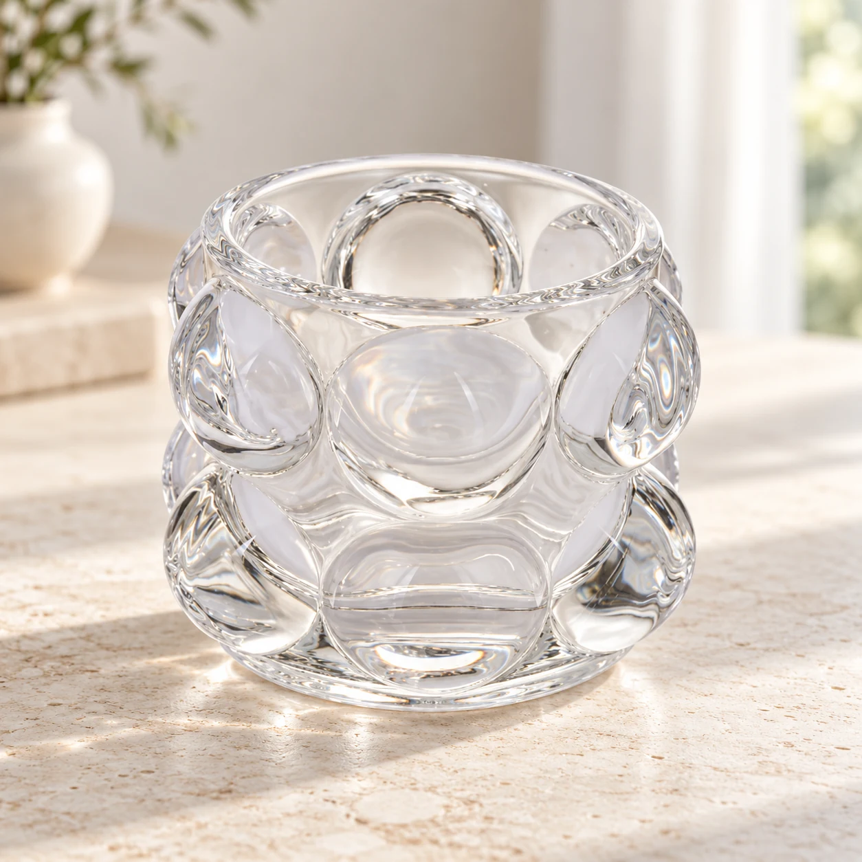 195ml Round Bubble Glass Candle Holder - VSS-CH-04 — lifestyle