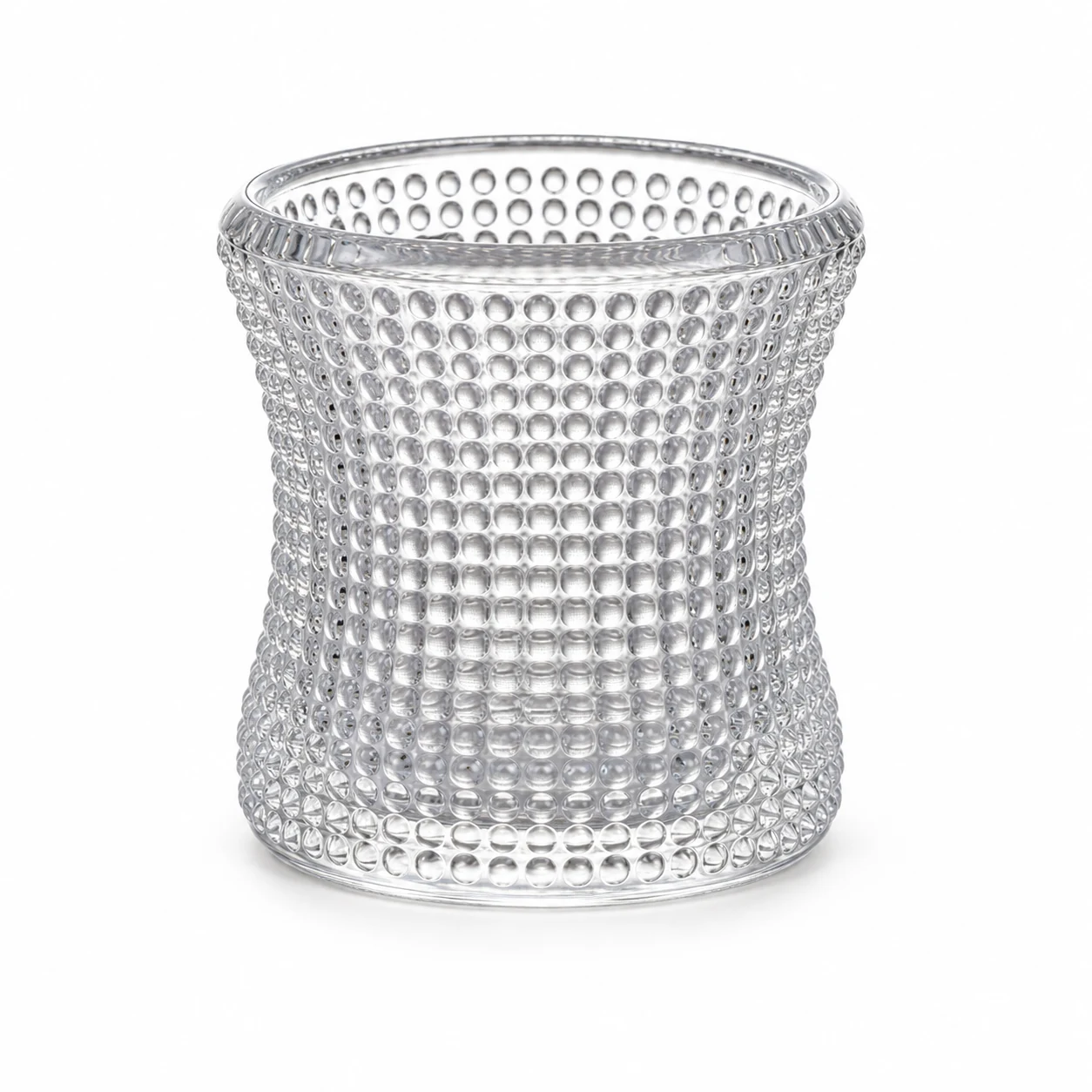 90ml Hobnail Glass Candle Holder - VSS-CH-08 — design a — clear