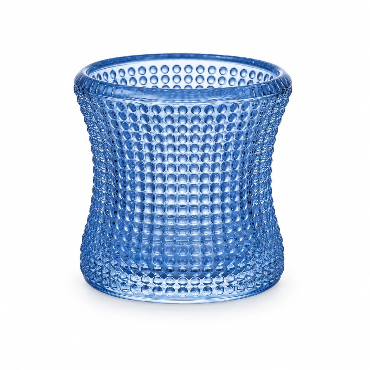 90ml Hobnail Glass Candle Holder - VSS-CH-08 — design a — blue