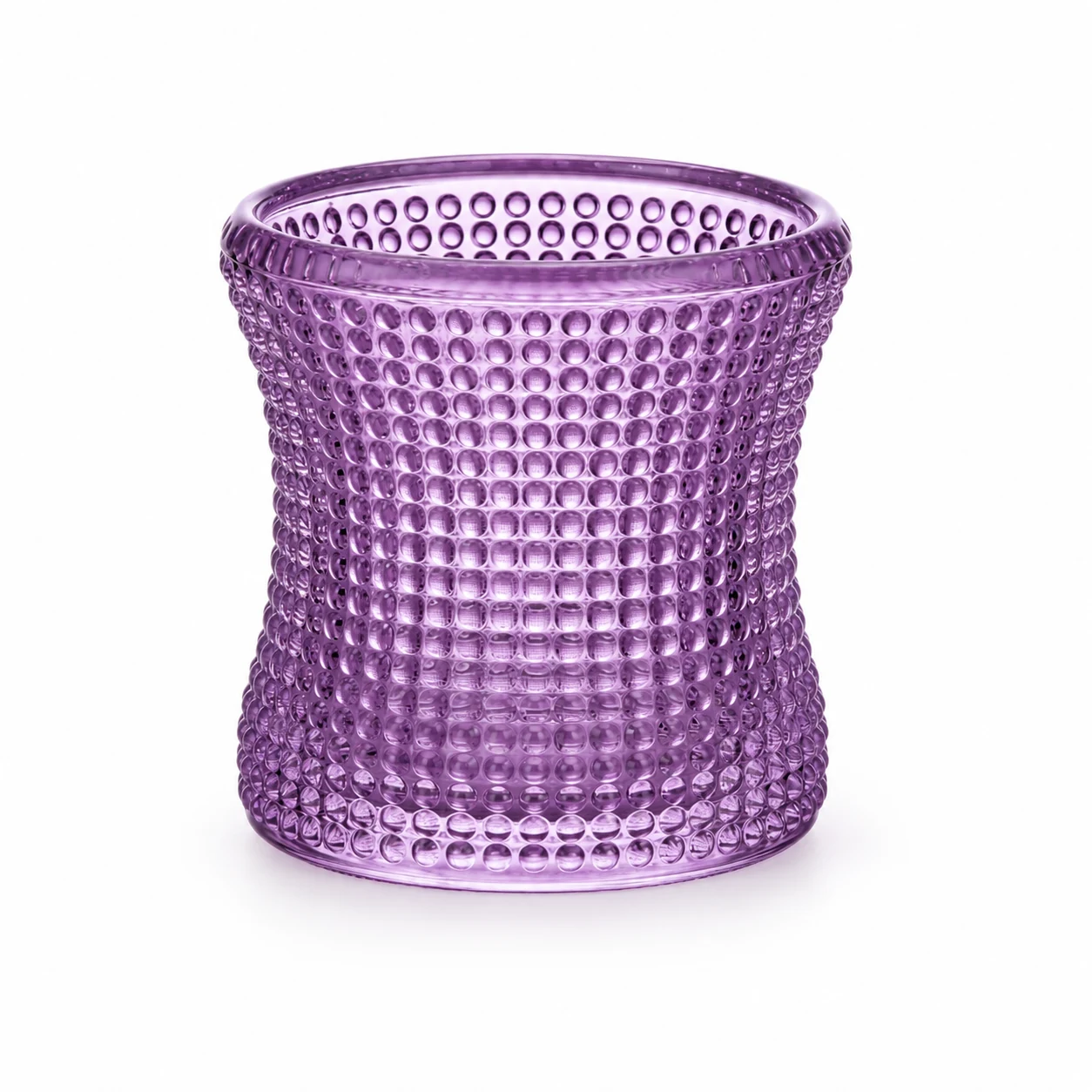 90ml Hobnail Glass Candle Holder - VSS-CH-08 — design a — purple