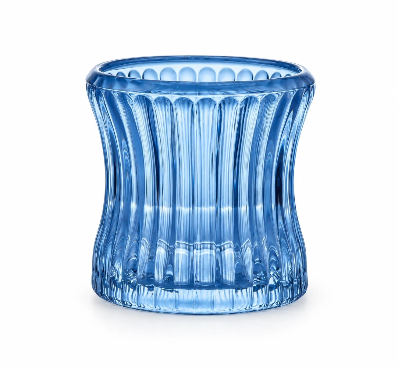 90ml Hobnail Glass Candle Holder - VSS-CH-08 — design b — blue