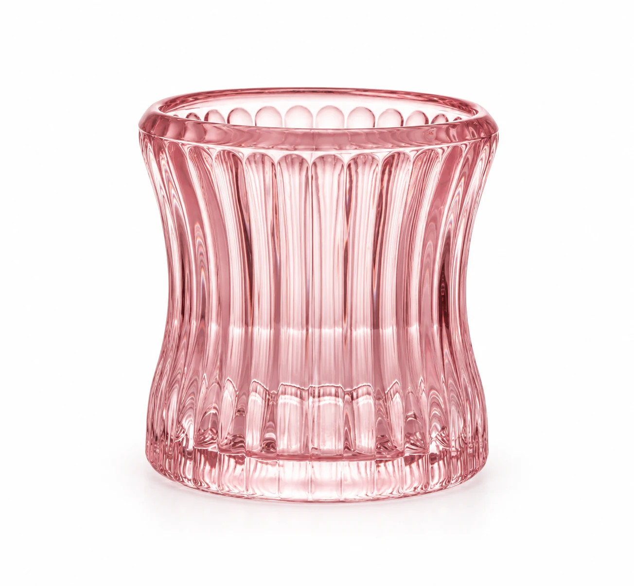 90ml Hobnail Glass Candle Holder - VSS-CH-08 — design b — pink