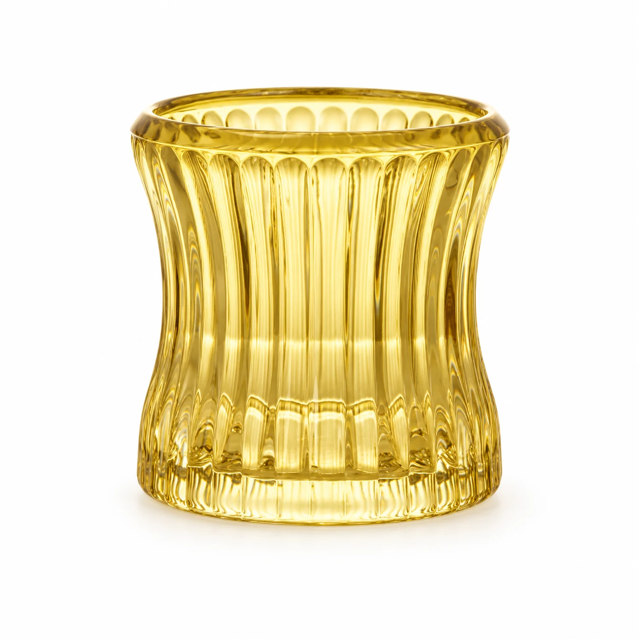 90ml Hobnail Glass Candle Holder - VSS-CH-08 — design b — yellow