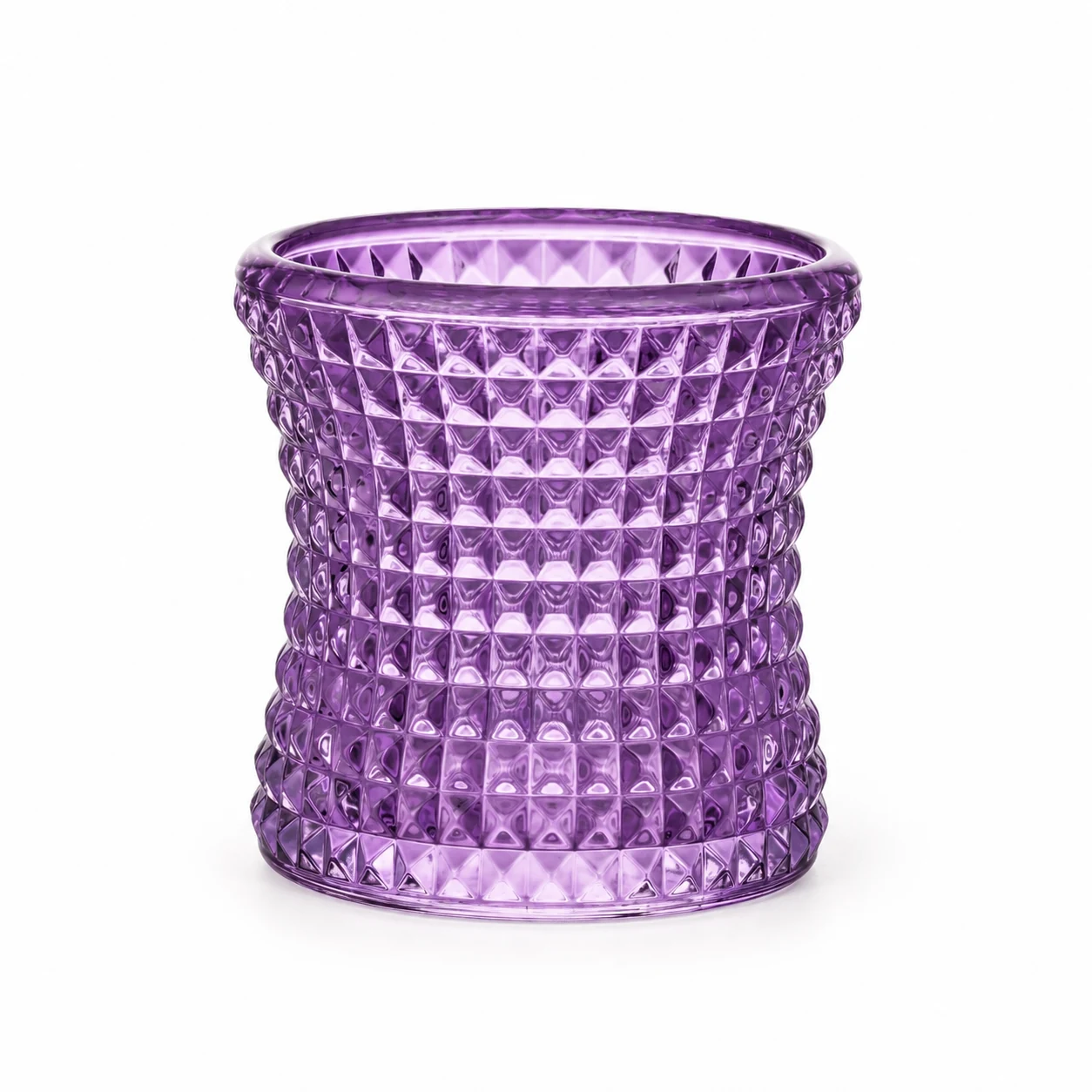 90ml Hobnail Glass Candle Holder - VSS-CH-08 — design c — purple