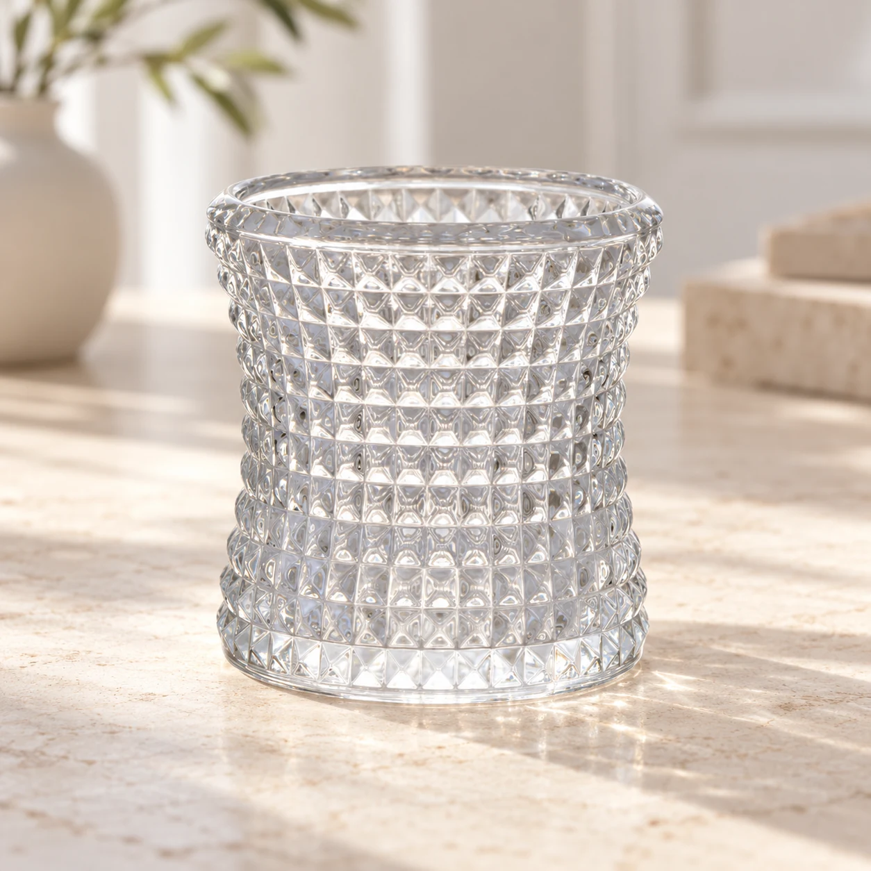 90ml Hobnail Glass Candle Holder - VSS-CH-08 — design c — lifestyle