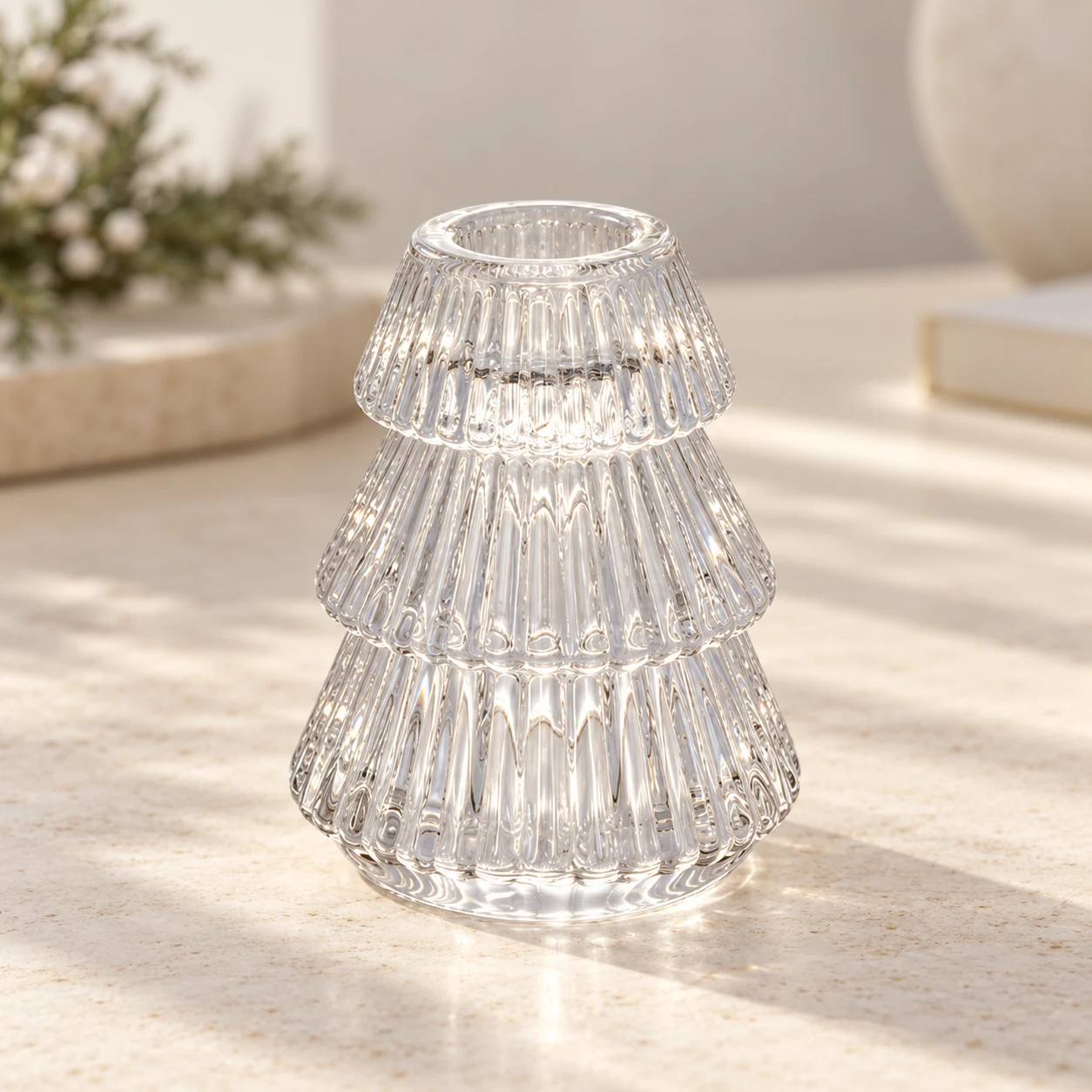 Christmas Tree-Shaped Glass Candle Holder - VSS-CH-09 — lifestyle
