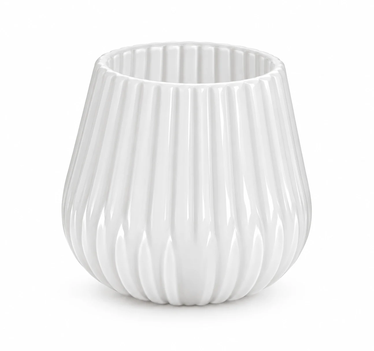Scale-Pattern Glass Candle Holder - VSS-CH-15 — design b — white