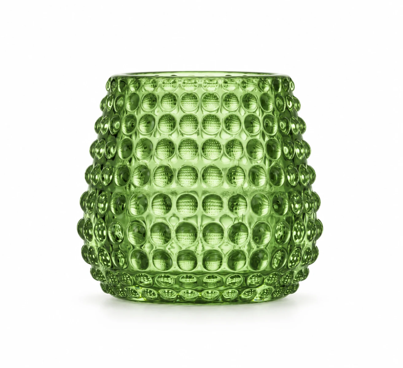 Scale-Pattern Glass Candle Holder - VSS-CH-15 — design c — green