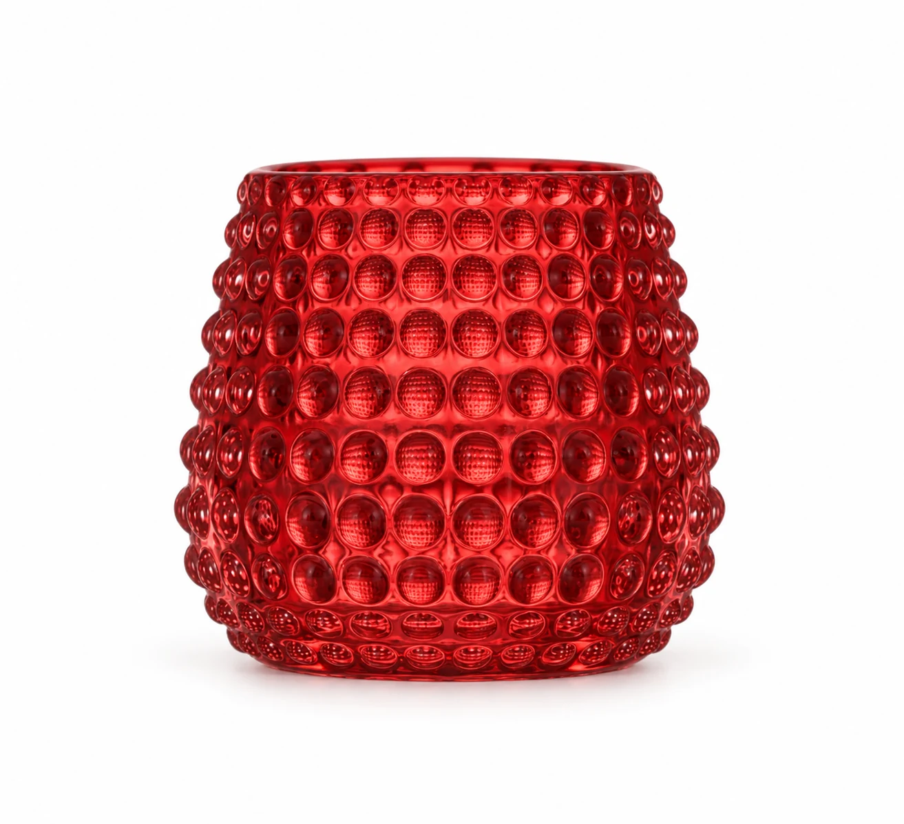 Scale-Pattern Glass Candle Holder - VSS-CH-15 — design c — red