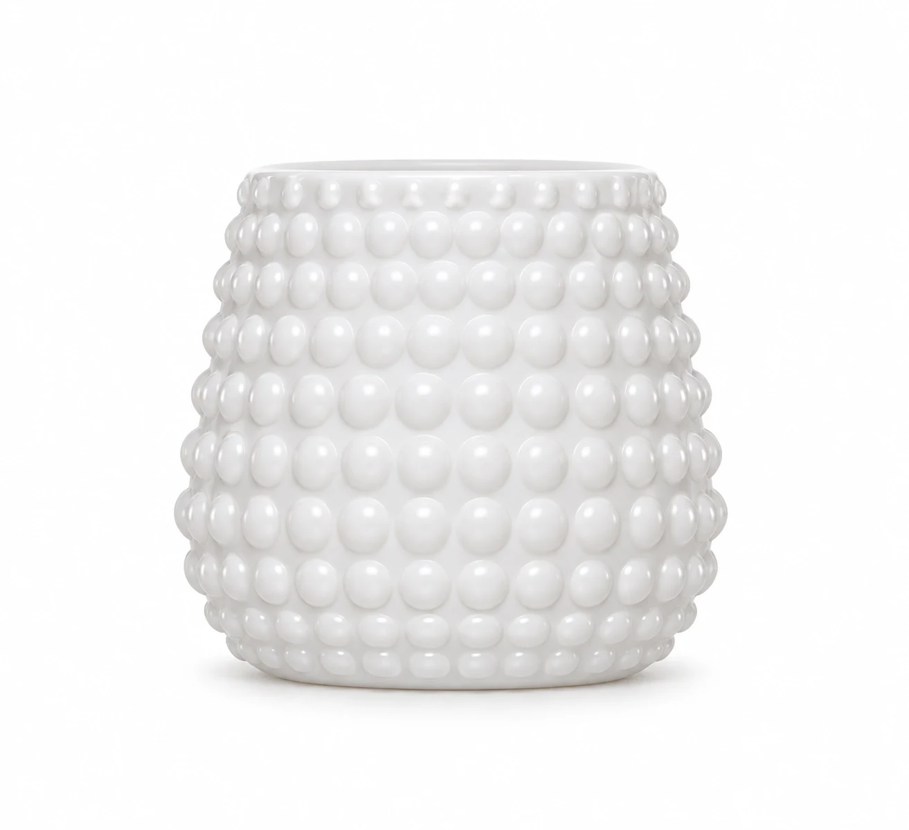 Scale-Pattern Glass Candle Holder - VSS-CH-15 — design c — white