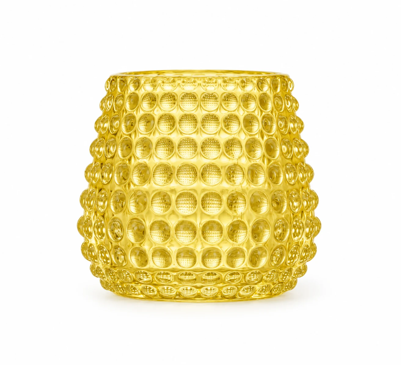 Scale-Pattern Glass Candle Holder - VSS-CH-15 — design c — yellow