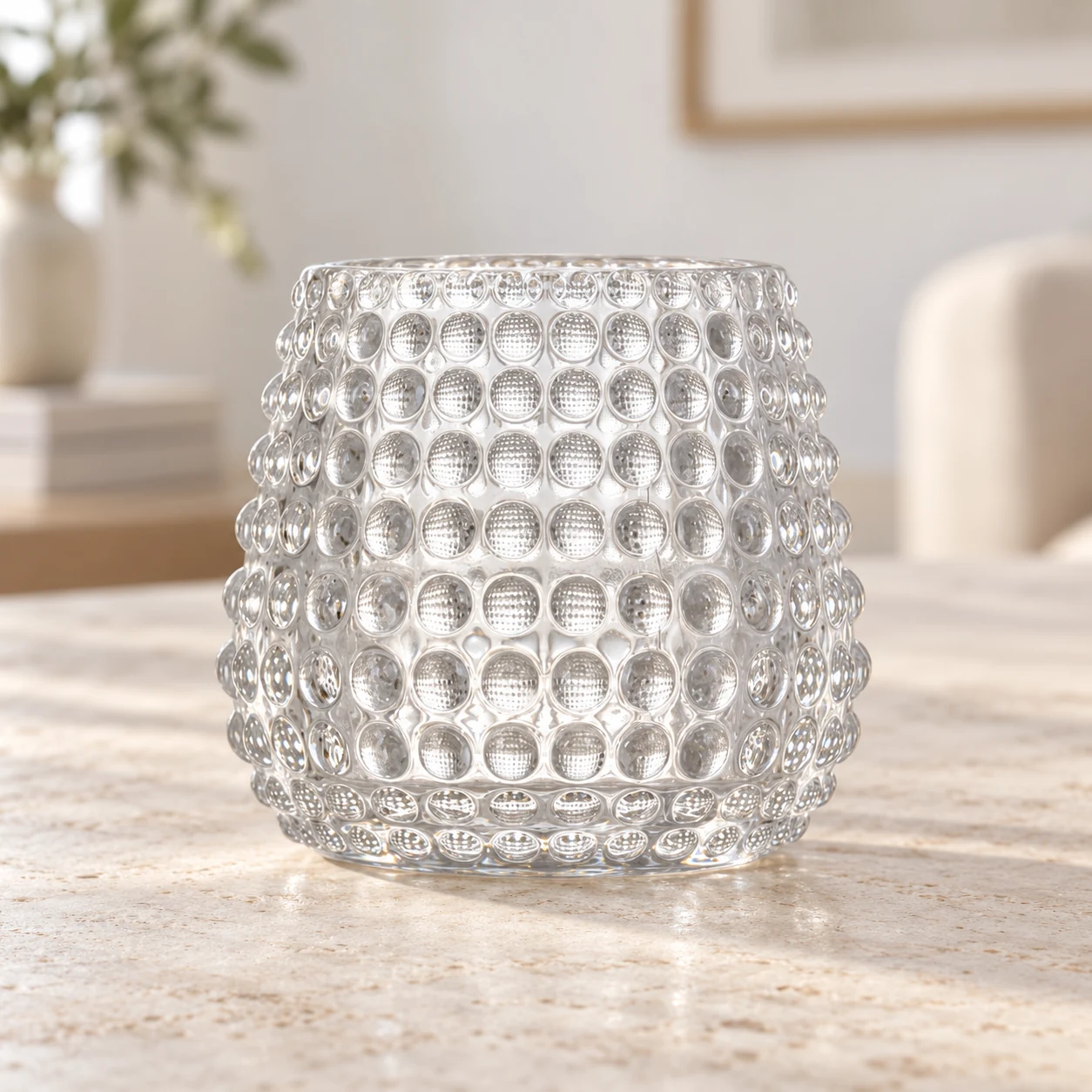 Scale-Pattern Glass Candle Holder - VSS-CH-15 — design c — lifestyle