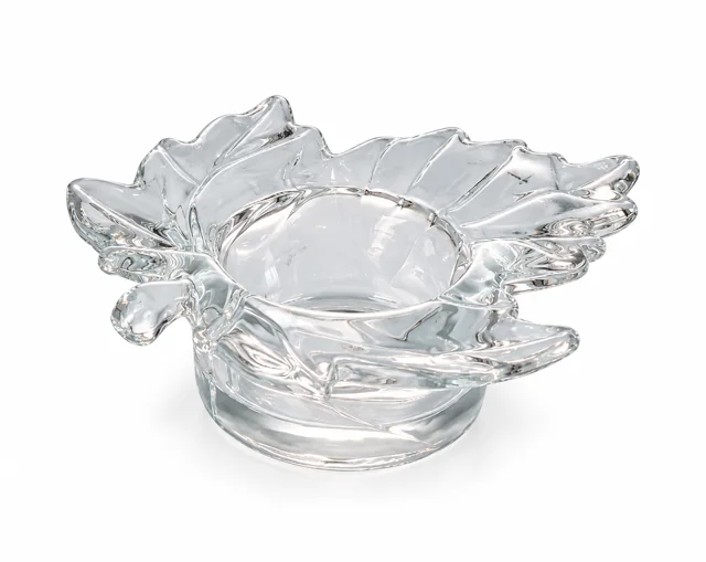 Flower-Shaped Glass Candle Holder - VSS-CH-16 — clear