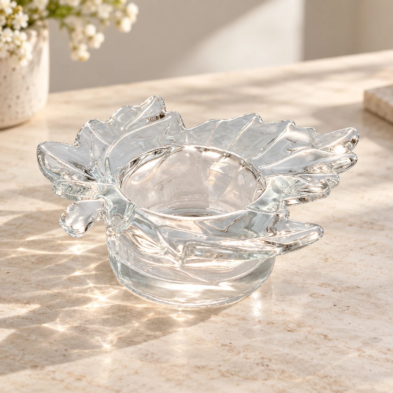 Flower-Shaped Glass Candle Holder - VSS-CH-16 — lifestyle