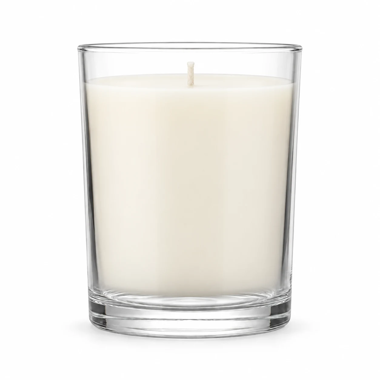 210ml Straight-Sided Glass Candle Jar (VSS-CJ-013) — clear wax
