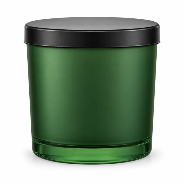 930ml Straight-Sided Glass Candle Jar (VSS-CJ-018) — metal lid — filled-candle reference