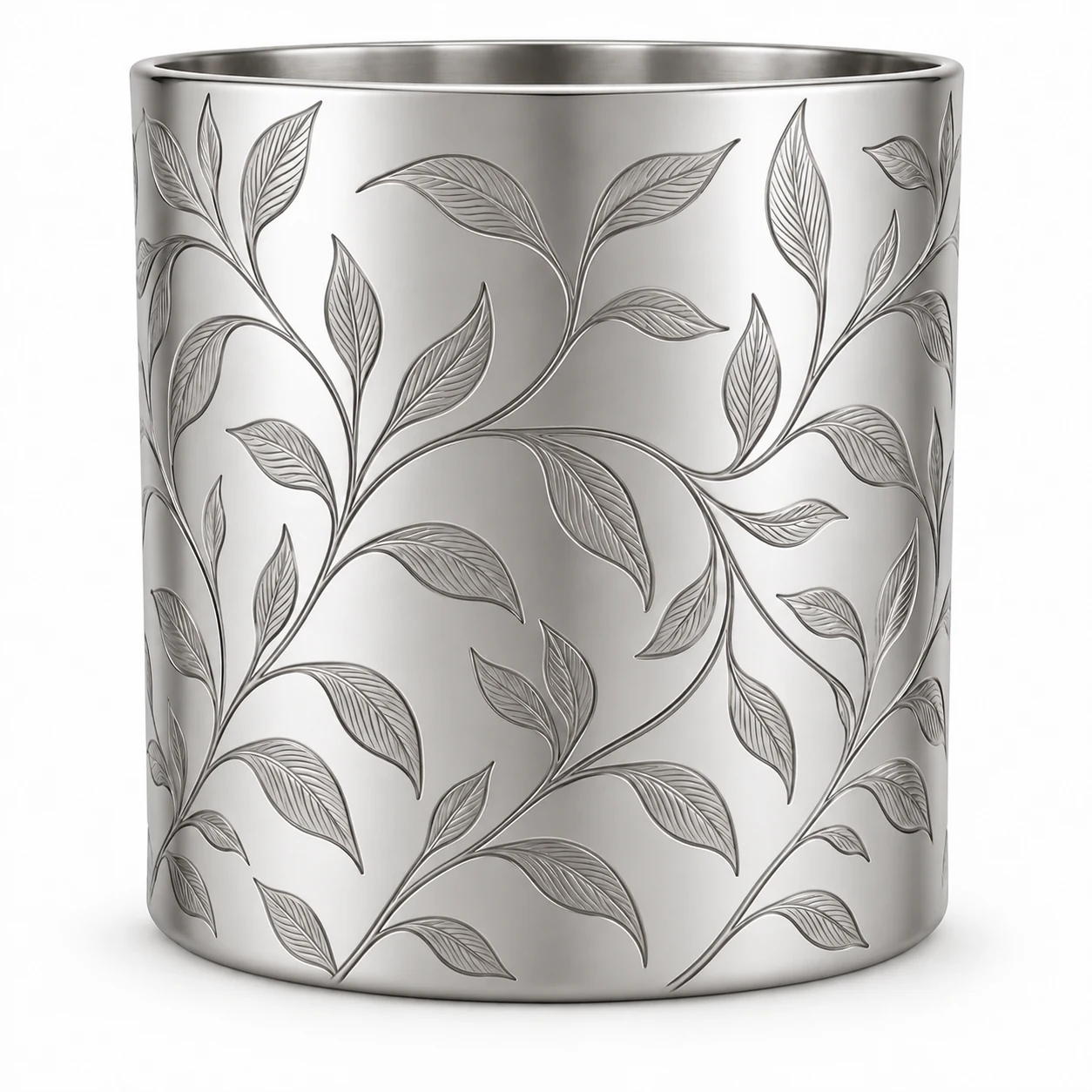 1950ml Straight-Sided Glass Candle Jar (VSS-CJ-019) — silver engraved