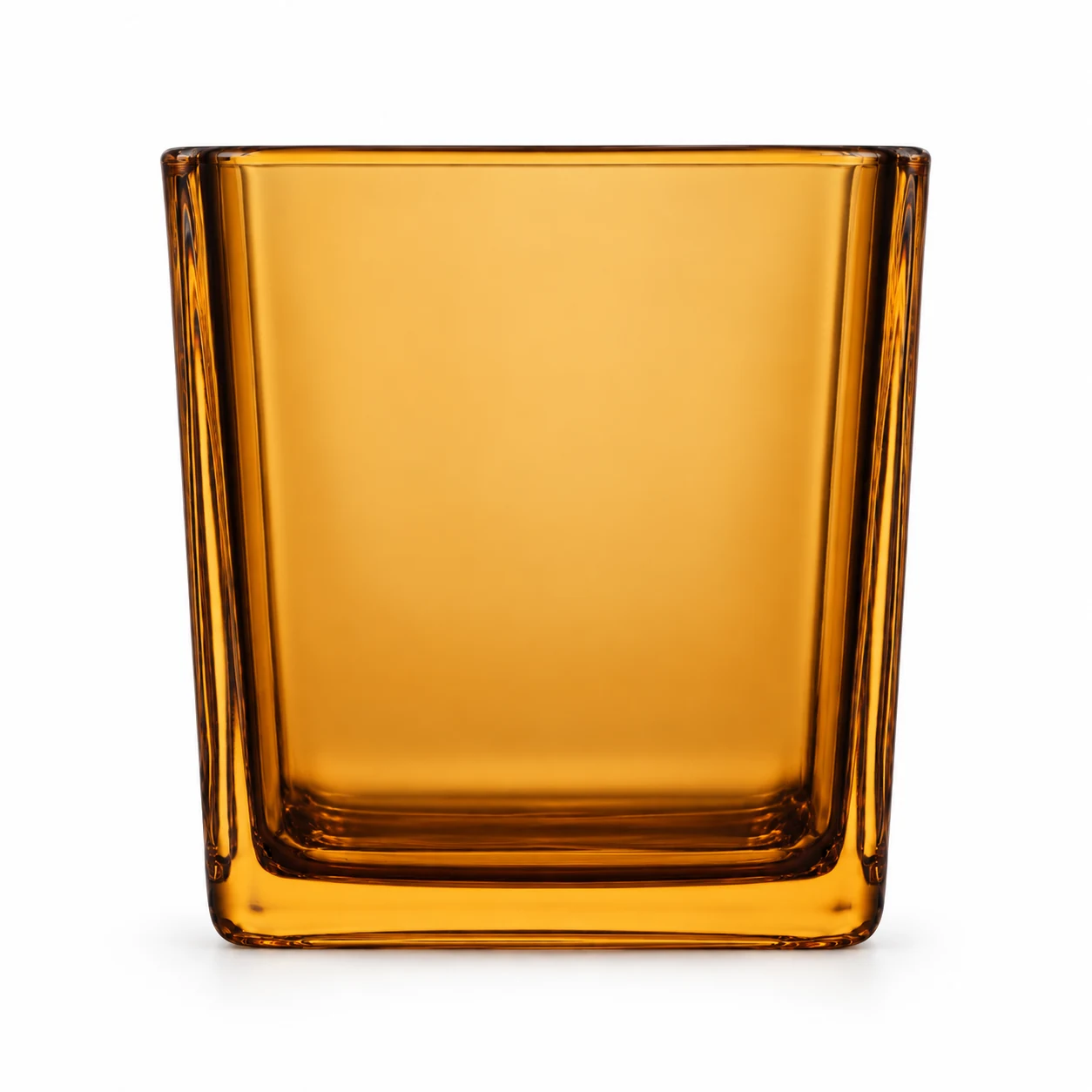 300ml Square Glass Candle Jar (VSS-CJ-020) — amber