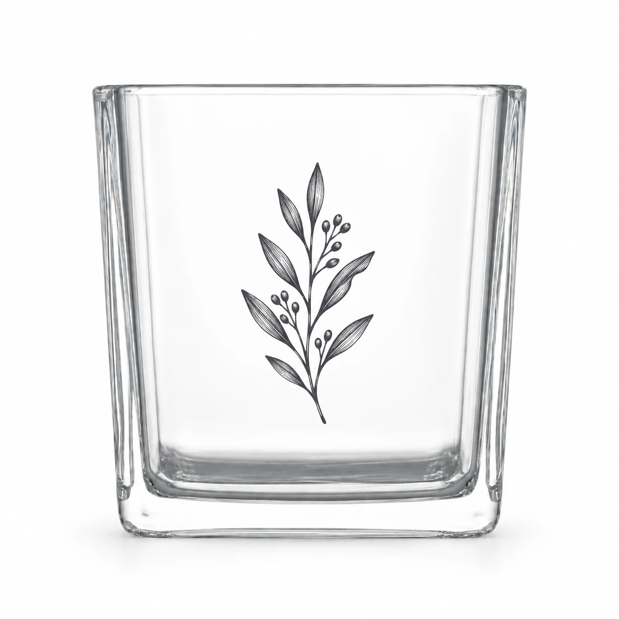 300ml Square Glass Candle Jar (VSS-CJ-020) — screen printing