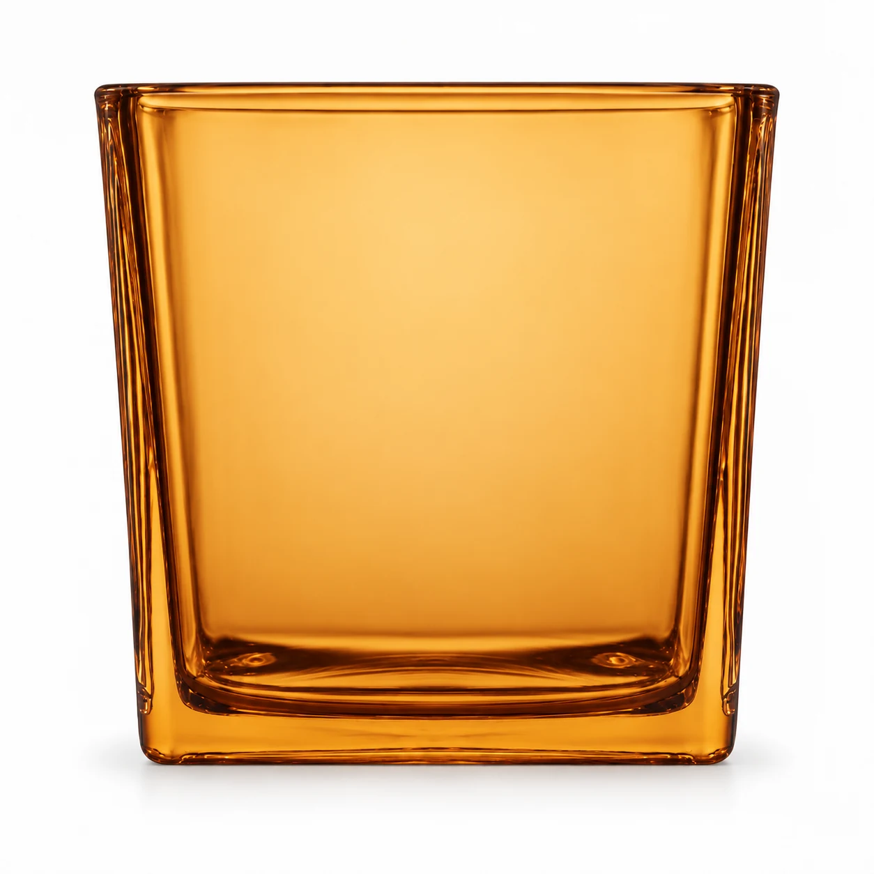 640ml Square Glass Candle Jar (VSS-CJ-021) — amber