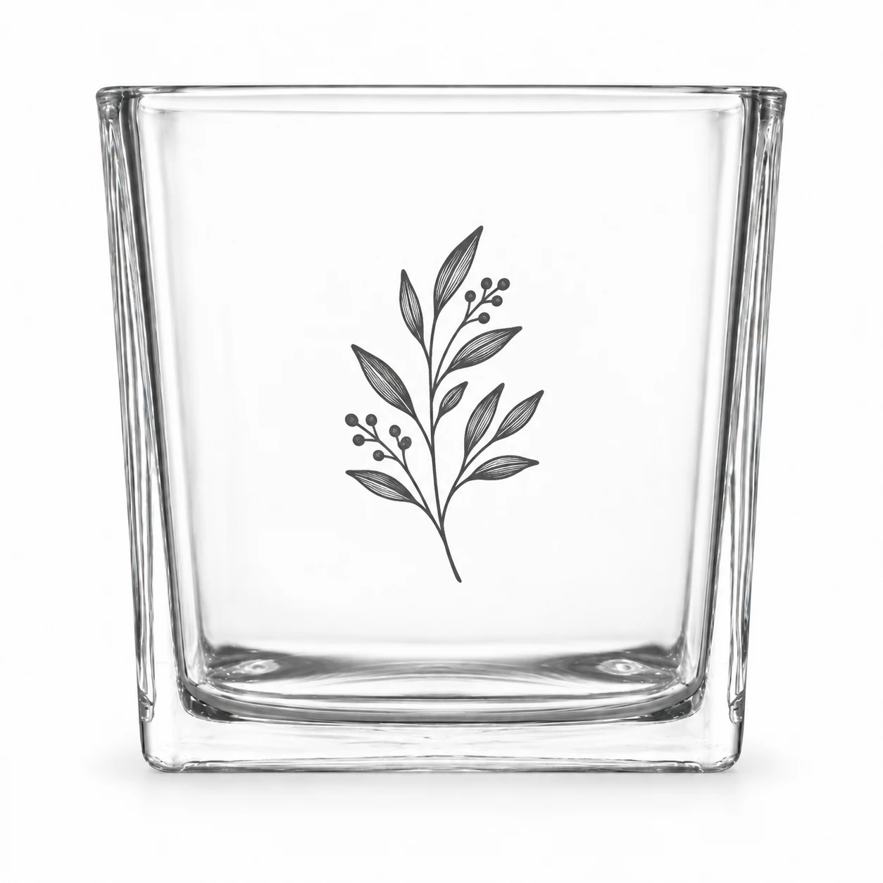 640ml Square Glass Candle Jar (VSS-CJ-021) — screen printing
