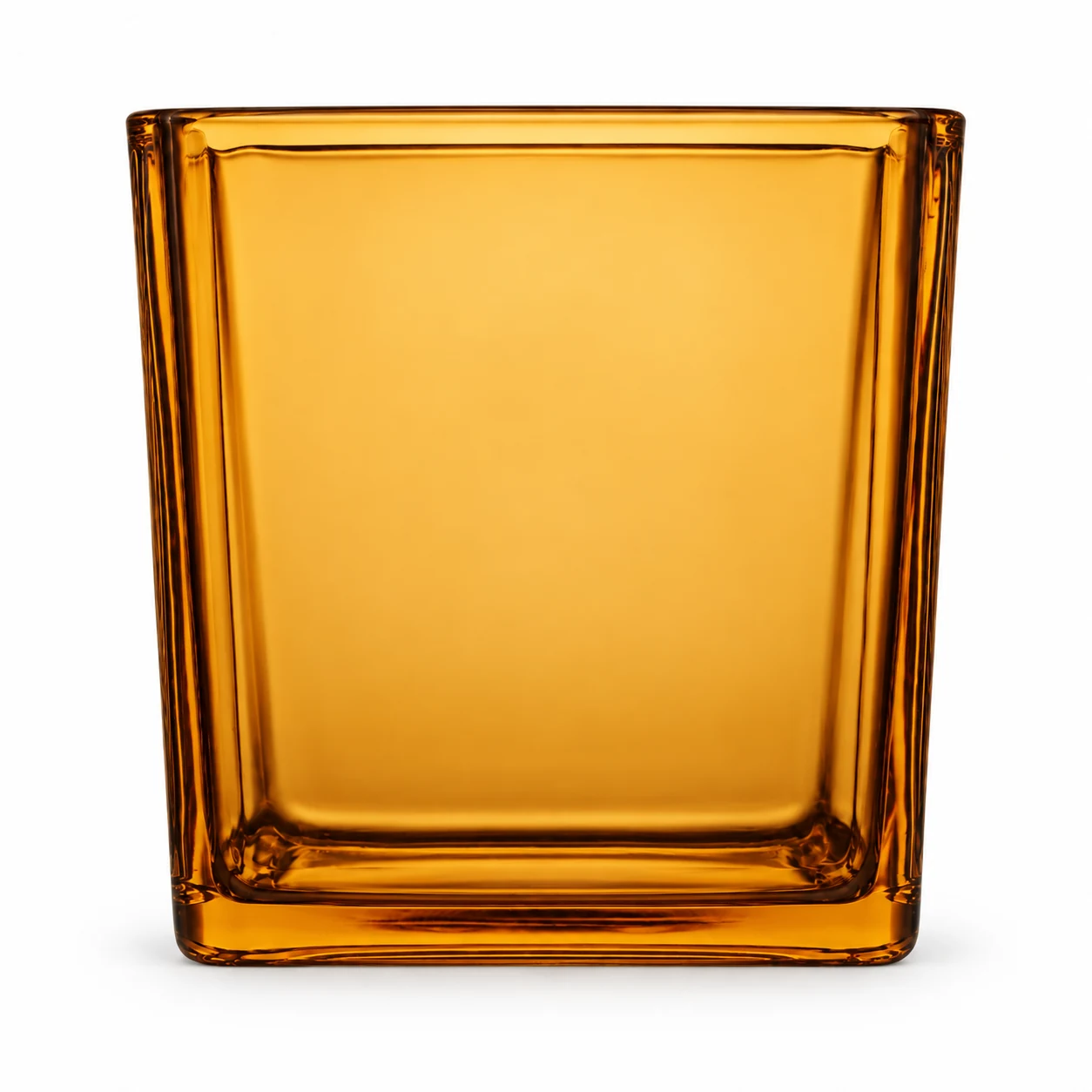1090ml Square Glass Candle Jar (VSS-CJ-022) — amber