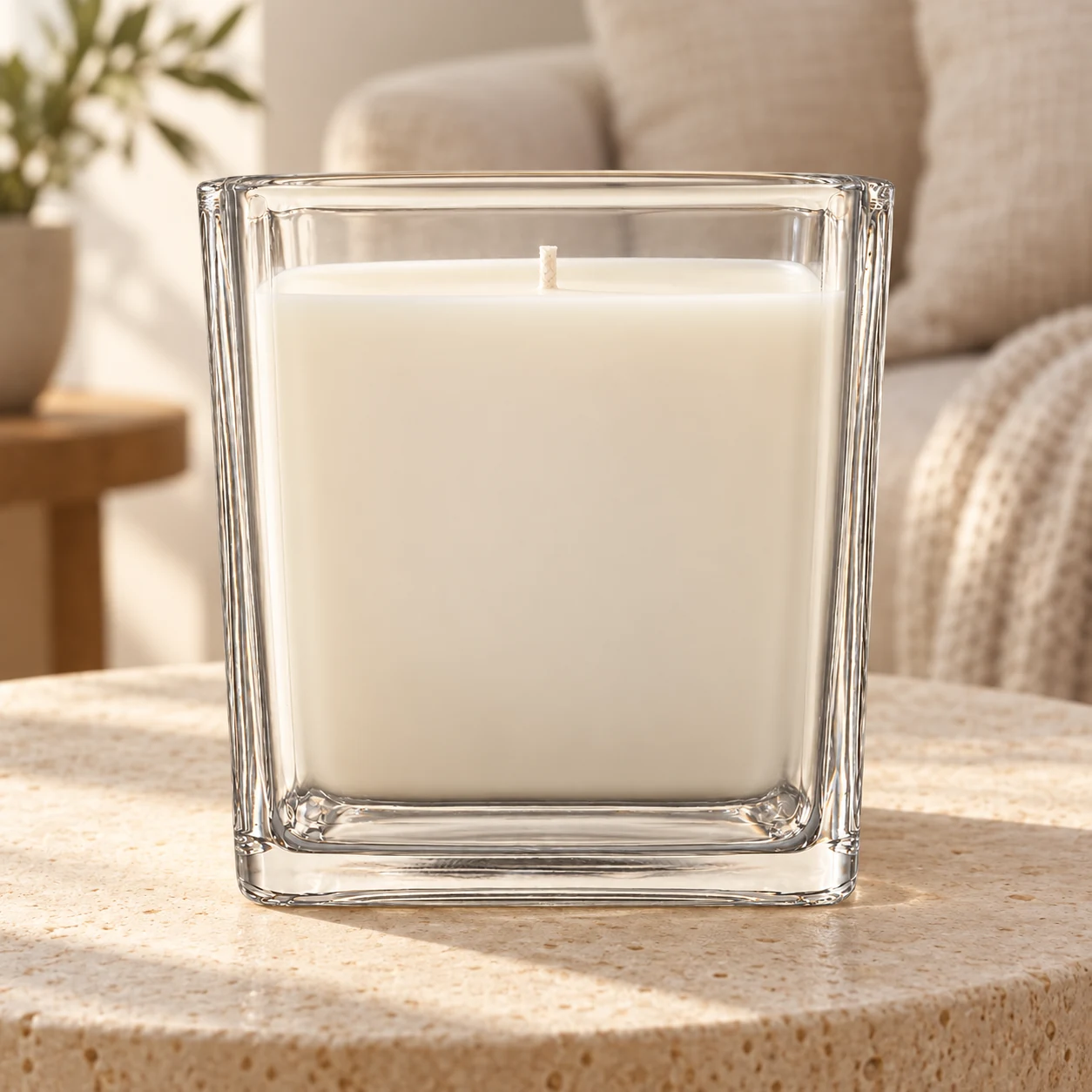 1090ml Square Glass Candle Jar (VSS-CJ-022) — lifestyle