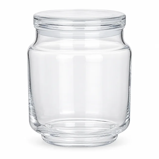 450ml Rounded Glass Candle Jar with Lid (VSS-CJ-028) — clear
